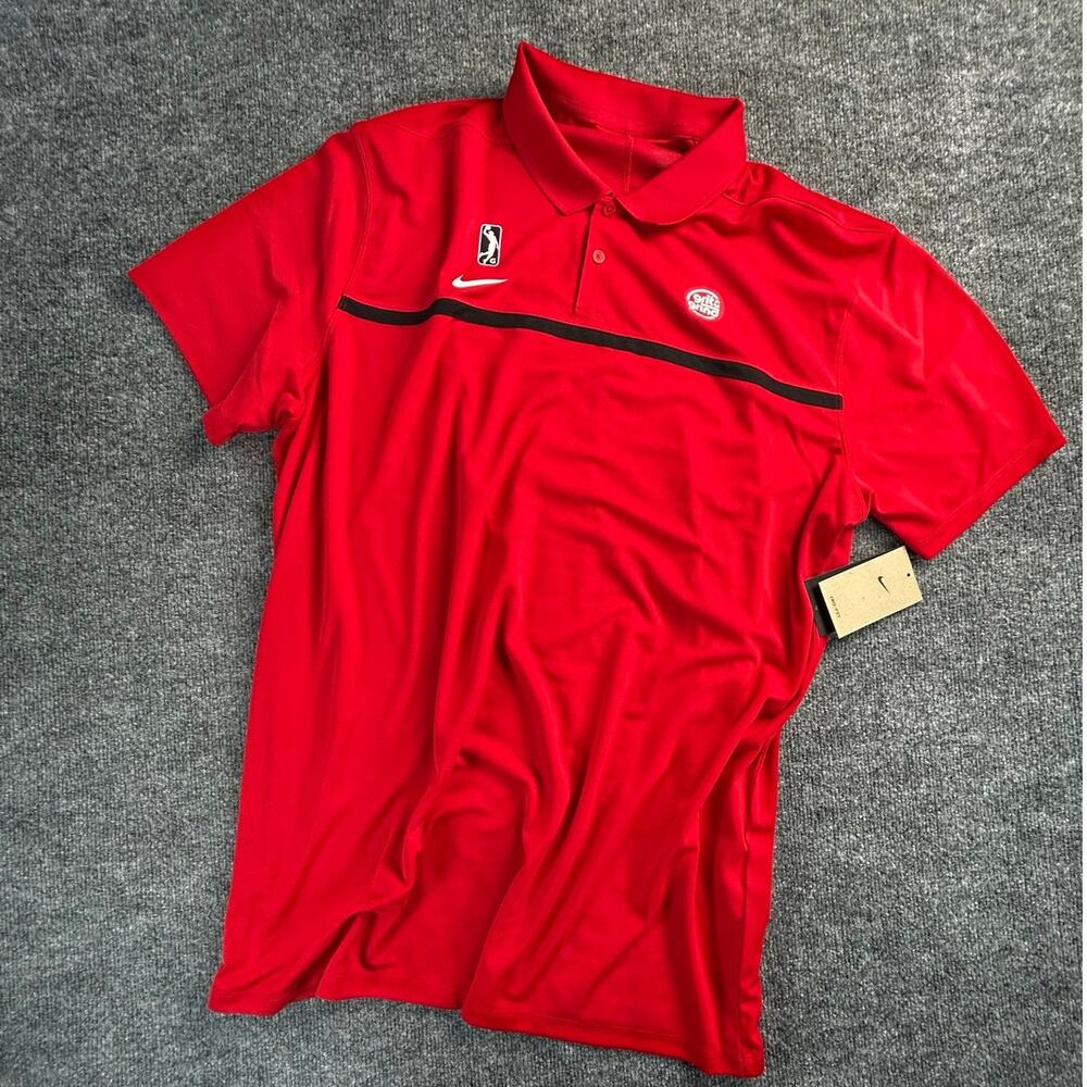 Nike Grand Rapids Gold G League Polo Mens 2XLT Red Performance NWT
